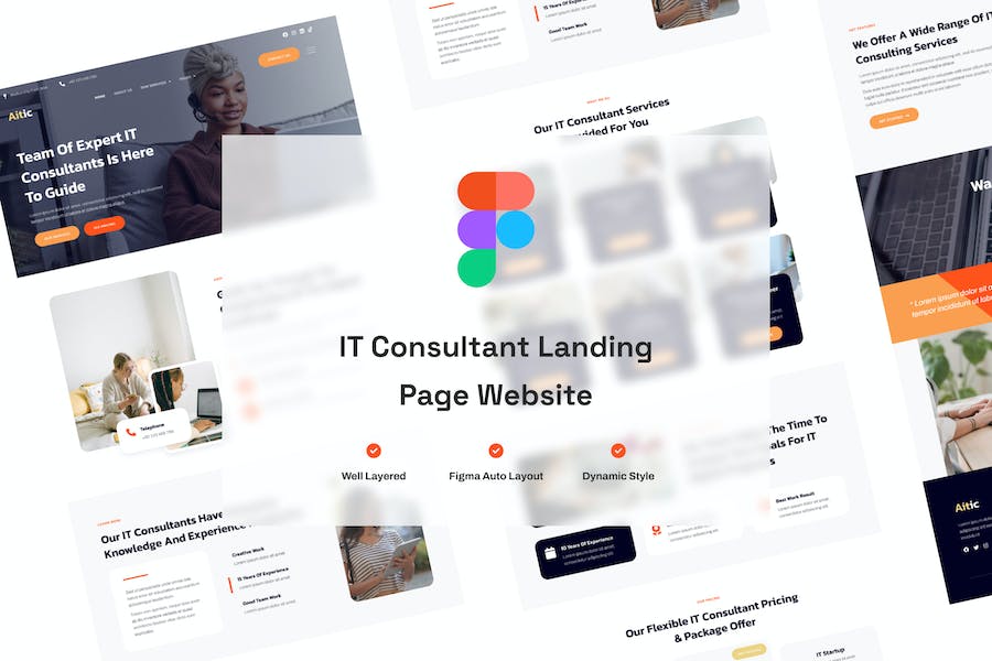 Banner image of Premium It Consultant Landing Page Website Design  Free Download