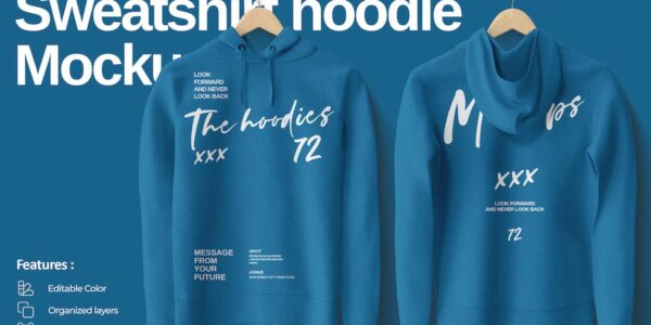 Banner image of Premium Sweatshirt Hoodie Mockup  Free Download