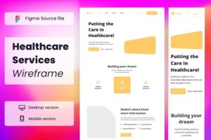 Banner image of Premium Healthcare Services Wireframe Website  Free Download