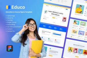 Banner image of Premium Educo Education Online Course Figma Template  Free Download