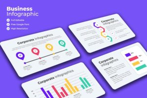 Banner image of Premium Business Progress Infographics  Free Download