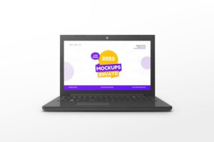 Banner image of Premium Black Laptop Mockup  Free Download