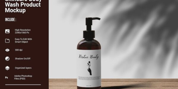 Banner image of Premium Body Wash Product Mockup  Free Download