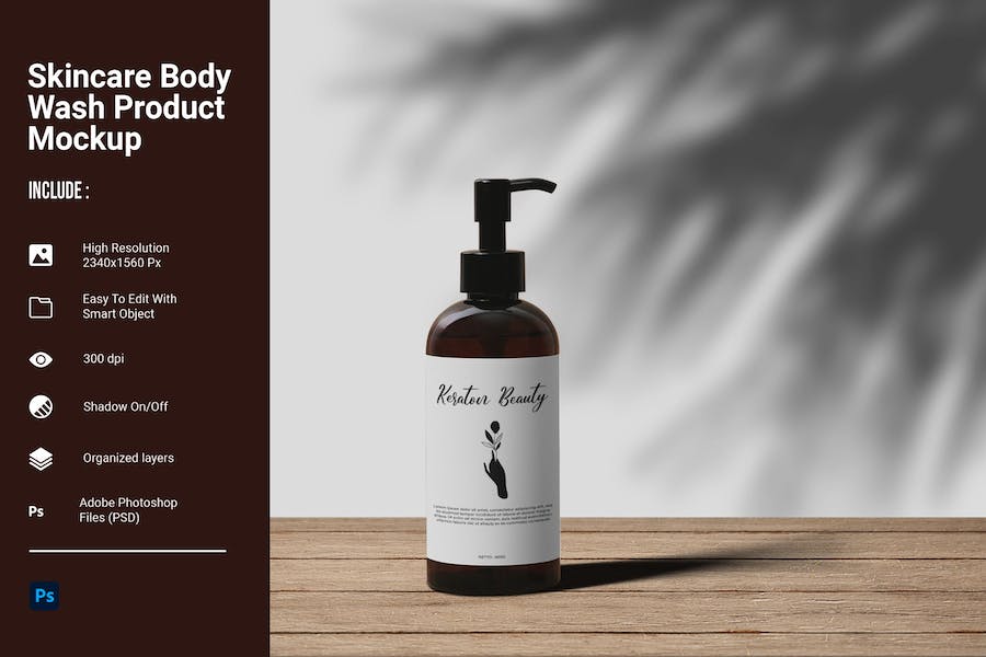 Banner image of Premium Body Wash Product Mockup  Free Download