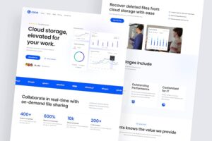 Banner image of Premium Coca Cloud SaaS Landing Page  Free Download