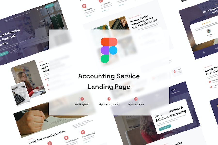 Banner image of Premium Accounting Service Landing Page Website Design  Free Download