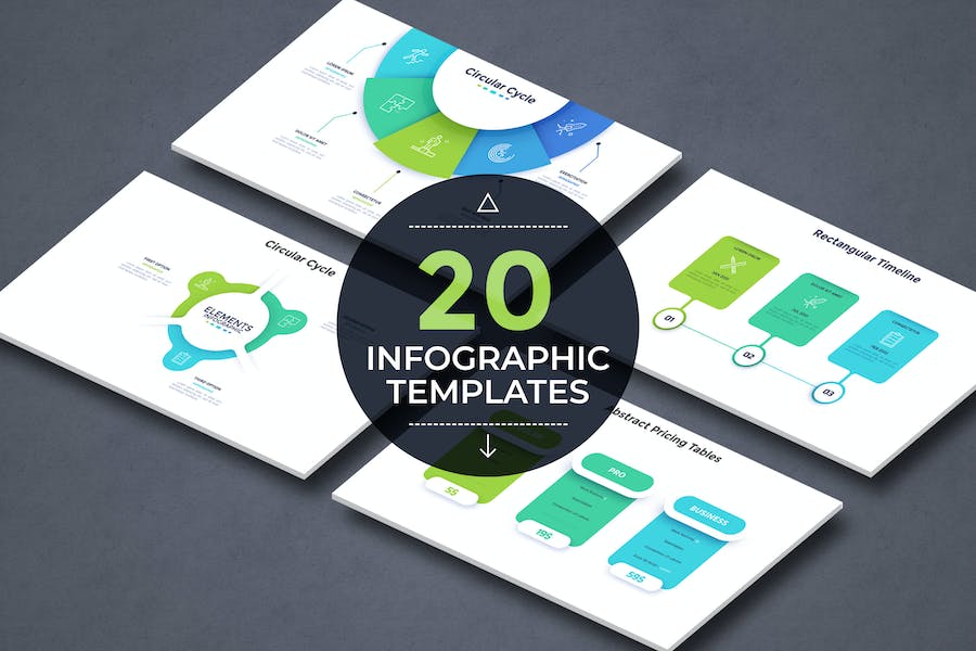 Banner image of Premium 20 Infographic Templates V.13  Free Download
