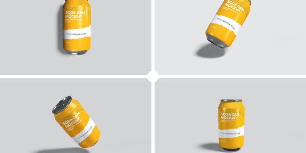 Banner image of Premium Soda Can Mockup  Free Download