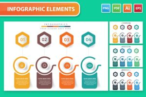 Banner image of Premium 4 Step Infographic Elements  Free Download