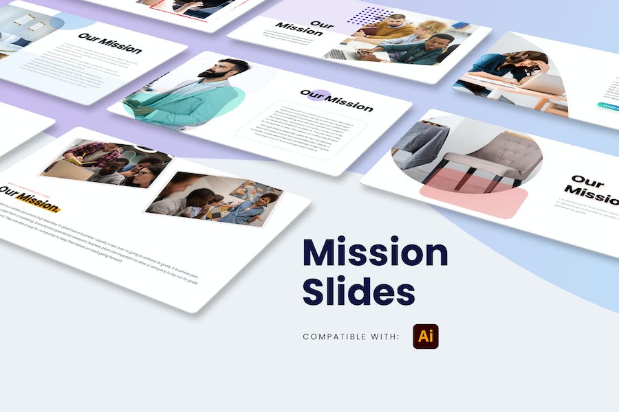 Banner image of Premium Business Mission Slides Illustrator Infographics  Free Download