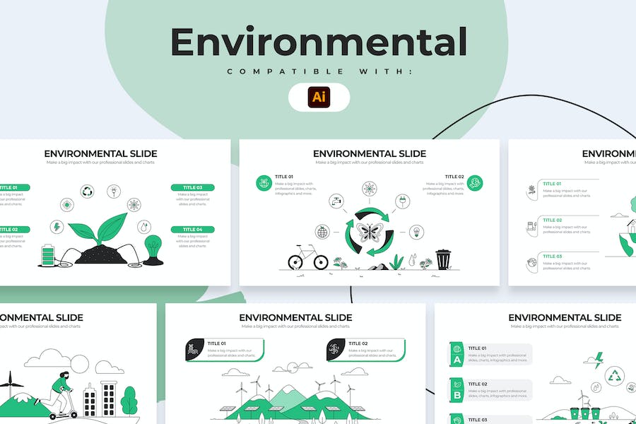 Banner image of Premium Education Environmental Illustrator Infographics  Free Download