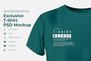 Banner image of Premium Exclusive T-Shirt PSD Mockup  Free Download