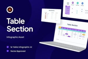 Banner image of Premium Table Section Infographic Asset Illustrator  Free Download