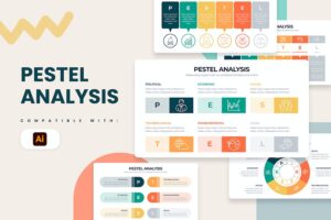 Banner image of Premium Business PESTEL Analysis Illustrator Infographics  Free Download