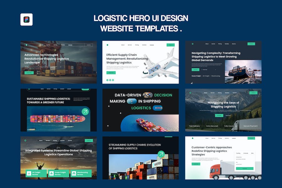 Banner image of Premium Logistic UI Design Figma  Free Download