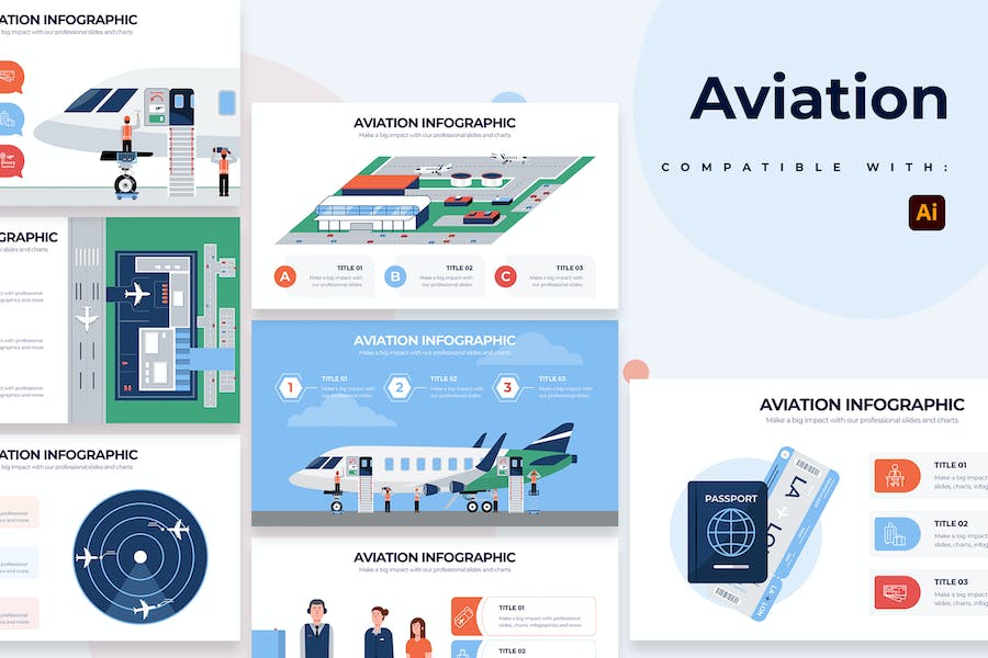 Banner image of Premium Education Aviation Illustrator Infographics  Free Download