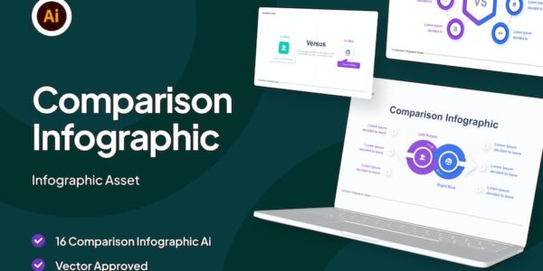 Banner image of Premium Comparison Infographic Asset Illustrator  Free Download