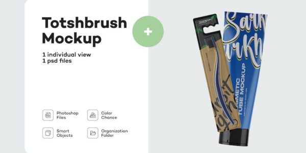 Banner image of Premium Kraft Toothbrush with Glossy Cosmetic Tube  Free Download