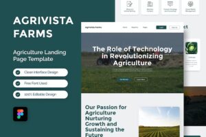 Banner image of Premium  Agrivista Farm Agriculture Landing Page Figma  Free Download