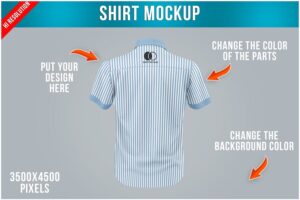 Banner image of Premium Men Short Sleeve Mockup Back View  Free Download