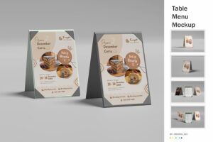 Banner image of Premium Table Menu Mockup  Free Download