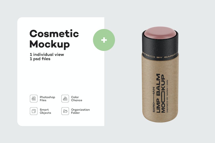 Banner image of Premium Kraft Paper Lip Balm Mockup  Free Download