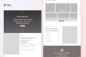 Banner image of Premium Wedding Landingage UI Concept  Free Download