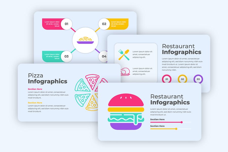 Banner image of Premium Restaurant Infographics  Free Download