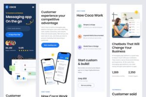 Banner image of Premium Coca Messaging Landing Page - Responsive  Free Download