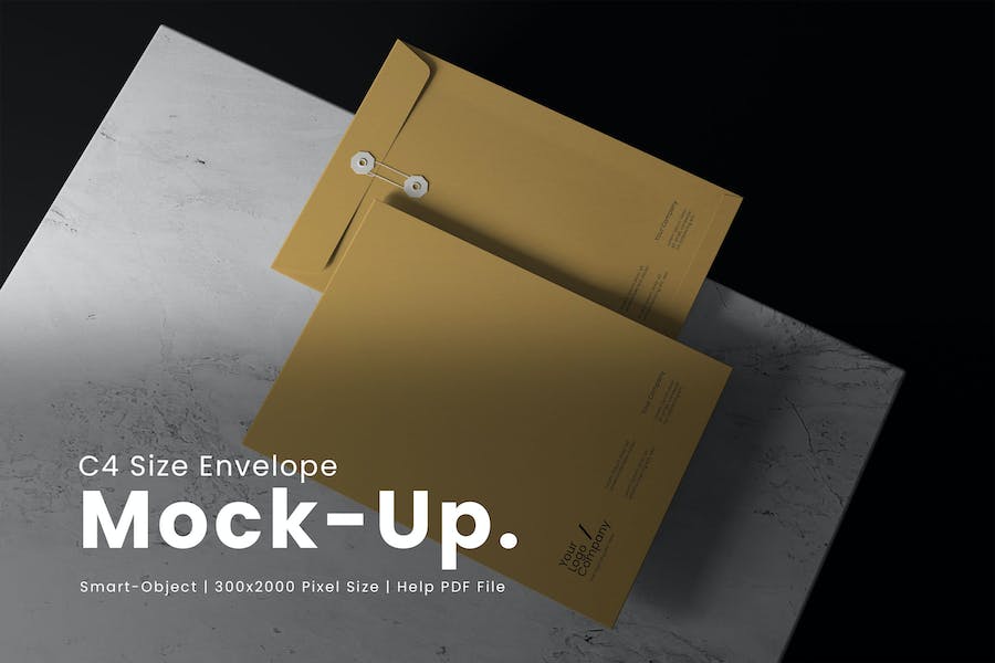 Banner image of Premium C4 Size Envelope Mockup  Free Download