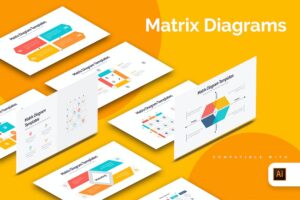 Banner image of Premium Business Matrix Diagram Illustrator Infographics  Free Download