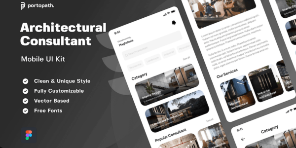 Banner image of Premium Architectural Consultant Mobile Apps Template  Free Download