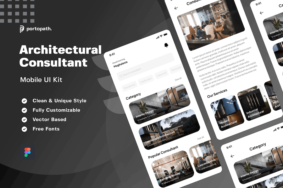 Banner image of Premium Architectural Consultant Mobile Apps Template  Free Download