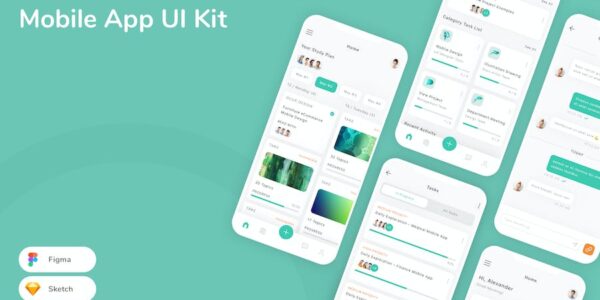 Banner image of Premium Task Planner Mobile App UI Kit  Free Download