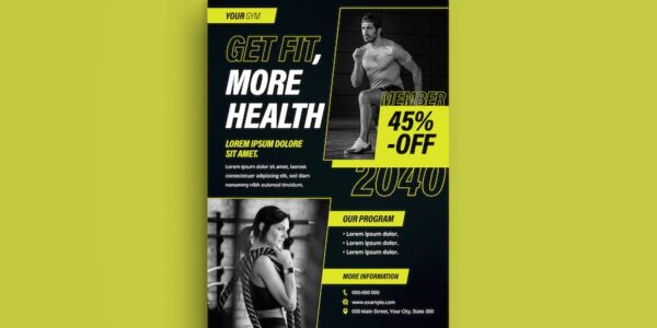 Banner image of Premium Fitness Flyer  Free Download