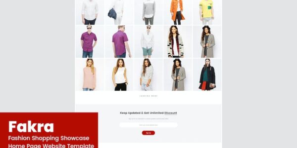 Banner image of Premium Fakra Fashion Showcase Website Design Template  Free Download