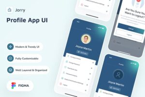 Banner image of Premium Jorry Profile App UI   Free Download