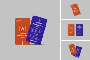 Banner image of Premium Vertical Business Card Mockup  Free Download