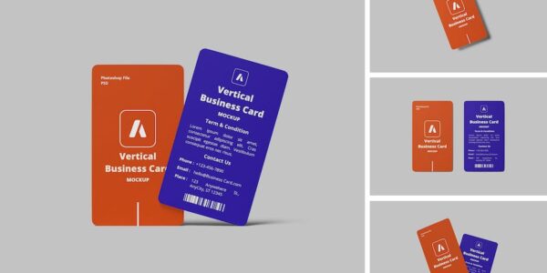 Banner image of Premium Vertical Business Card Mockup  Free Download