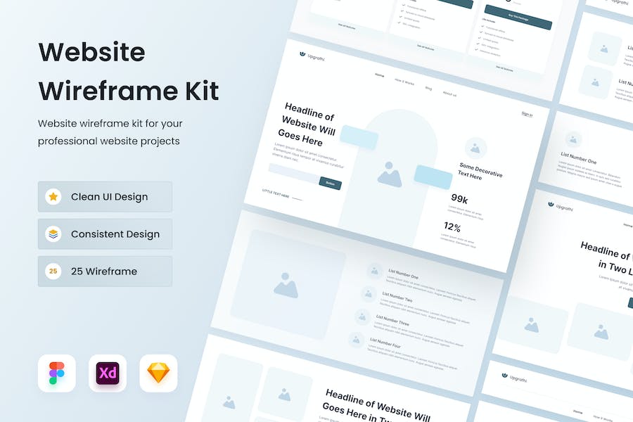 Banner image of Premium Website Wireframe Kit  Free Download