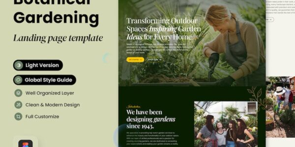 Banner image of Premium Selfast Gardening Landing Page  Free Download