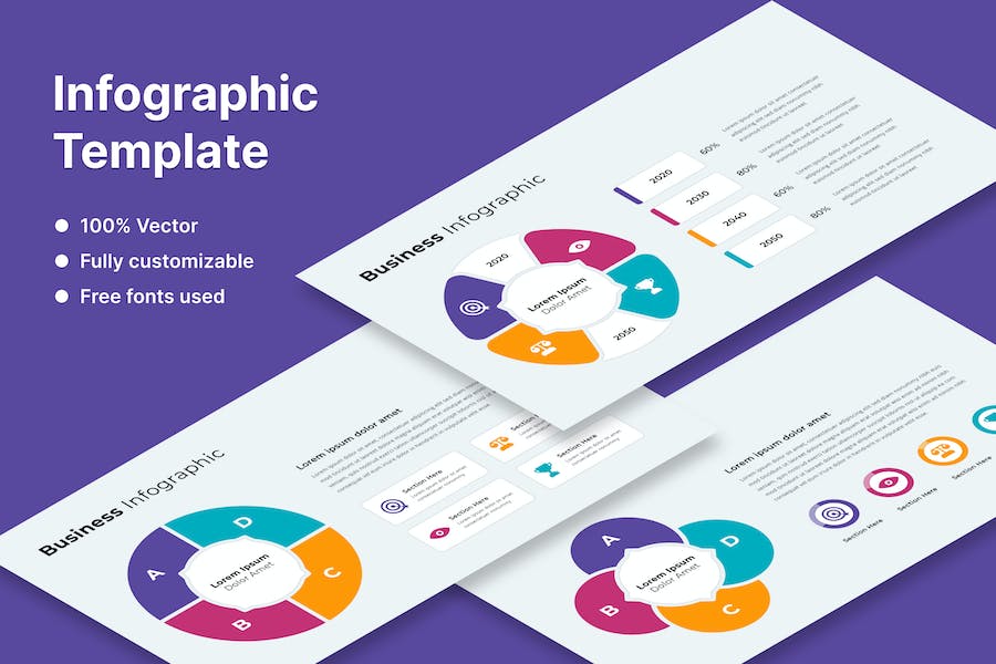 Banner image of Premium Business Infographics  Free Download