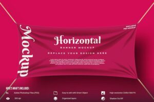 Banner image of Premium Horizontal Banner Mockup  Free Download