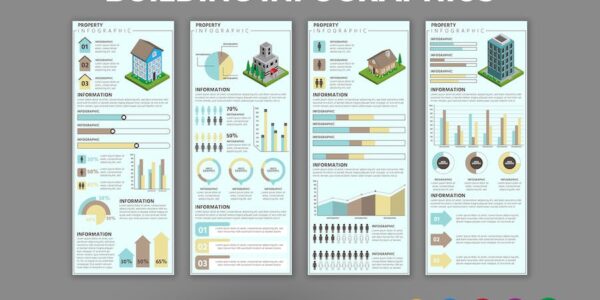 Banner image of Premium Building Infographics Design  Free Download