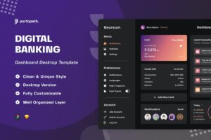 Banner image of Premium Beureum Dashboard Desktop Digital Banking  Free Download