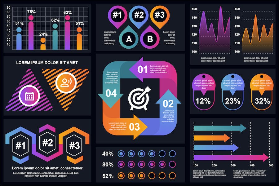 Banner image of Premium Set of Infographics  Free Download