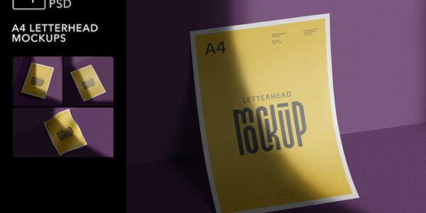 Banner image of Premium A4 Letterhead Mockups  Free Download