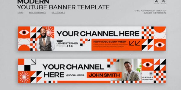Banner image of Premium Modern YouTube Banners  Free Download