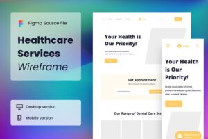 Banner image of Premium Healthcare Services Wireframe Website  Free Download