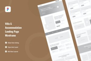 Banner image of Premium Villa Accommodation Landing Page Wireframe  Free Download